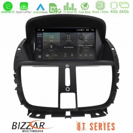 Bizzar oem Peugeot 207 8core Android12 4+64gb Navigation Multimedia Deckless 7 με Carplay/androidauto (Oem Style) u-mtf-Pg9395