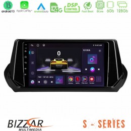 Bizzar s Series Peugeot 208 2019-2023 8core Android13 6+128gb Navigation Multimedia Tablet 9 u-s-Pg1071