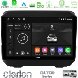 Clarion Gl700 Series 8core Android13 4+64gb Jeep Wrangler 2018-&Gt; Navigation Multimedia Tablet 9 με Carplay &Amp; Android Auto u-gl7-Jp0865