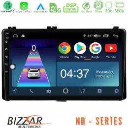 Bizzar nd Series 8core Android13 2+32gb Toyota Corolla/auris 2017-2019  Navigat-ion Multimedia Tablet 9 u-nd-Ty1106