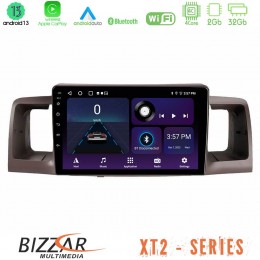 Bizzar xt2 Series 4core Android13 2+32gb Toyota Corolla 2002-2006 Navigation Multimedia Tablet 9 u-xt2-Ty0254