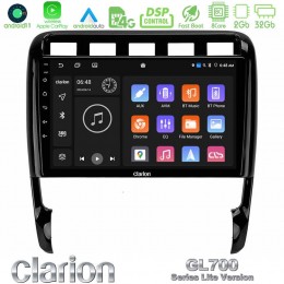 Clarion Gl700 Lite Series 8core Android11 2+32gb Porsche Cayenne 2003-2010 Navigation Multimedia Tablet 9 με Carplay &Amp; Android Auto u-G72l-Pc0956