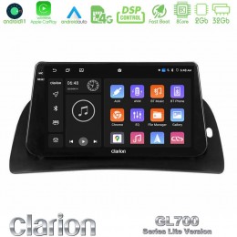 Clarion Gl700 Lite Series 8core Android11 2+32gb Renault Kangoo 2013-2018 Navigation Multimedia Tablet 9 με Carplay &Amp; Android Auto u-G72l-Rn1027