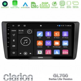 Clarion Gl700 Lite Series Skoda Octavia 2004-2012 8core Android11 2+32gb Navigation Multimedia Tablet 9″ με Carplay &Amp; Android Auto u-G72l-Sk1914