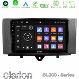 Clarion Gl300 Series 4core Android11 2+32gb Smart 451 Facelift Navigation Multimedia Tablet 9 με Carplay &Amp; Android Auto u-gl3-Sm0831