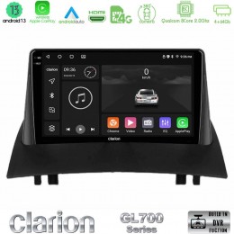 Clarion Gl700 Series 8core Android13 4+64gb Renault Megane 2 2002-2008 Navigation Multimedia Tablet 9 με Carplay &Amp; Android Auto u-gl7-Rn0717