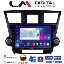 LM Digital - LM ZT8089 GPS Οθόνη OEM Multimedia Αυτοκινήτου για Toyota Highlander 2008 > 2015 (CarPlay/AndroidAuto/BT/GPS/WIFI/GPRS) electriclife