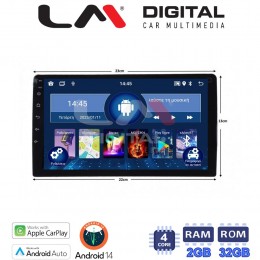 LM Digital - LM N4909 GPS Οθόνη universal tablet style Multimedia Αυτοκινήτου 9inch (CarPlay/AndroidAuto/BT/GPS/WIFI) electriclife