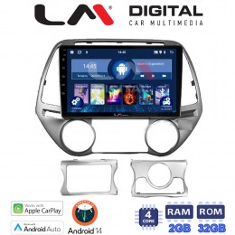 LM Digital - LM ZN4839 GPS Οθόνη OEM Multimedia Αυτοκινήτου για HYUNDAI i20 2008>2013 (CarPlay/AndroidAuto/BT/GPS/WIFI/GPRS) electriclife