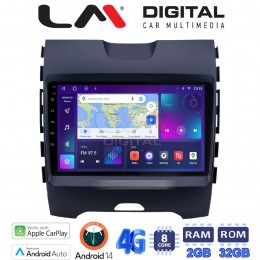 LM Digital - LM ZR8248 GPS Οθόνη OEM Multimedia Αυτοκινήτου για Ford Edge 2016 > (CarPlay/AndroidAuto/BT/GPS/WIFI/GPRS) electriclife