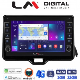 LM Digital - LM ZG8554 GPS Οθόνη OEM Multimedia Αυτοκινήτου για TOYOTA YARIS 2020> (CarPlay/AndroidAuto/BT/GPS/WIFI/GPRS) electriclife