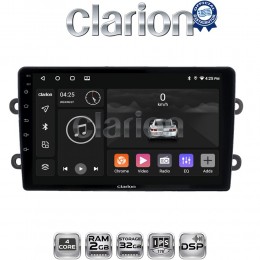 CLARION GL31708 Οθόνη OEM Multimedia Αυτοκινήτου για DACIA DUSTER – LOGAN - SUNDERO 2013 > 2018 (CarPlay/AndroidAuto/BT/GPS/WIFI/GPRS) electriclife