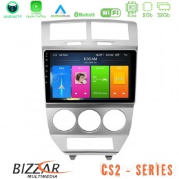 Bizzar cs2 Series 4core Android14 2+32gb Dodge Caliber 2006-2011 Navigation Multimedia Tablet 10" με Carplay & Android Auto u-cs2-Dg0707