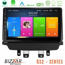 Bizzar cs2 Series 4core Android14 2+32gb Mazda 2 2014-2021 Navigation Multimedia Tablet 9"  με Carplay & Android Auto u-cs2-Mz1091