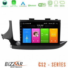 Bizzar cs2 Series 4core Android14 2+32gb Opel Mokka 2016-2020 Navigation Multimedia Tablet 9" με Carplay & Android Auto u-cs2-Op0101