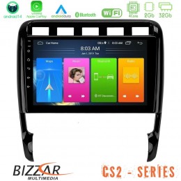 Bizzar cs2 Series 4core Android14 2+32gb Porsche Cayenne 2003-2010 Navigation Multimedia Tablet 9" με Carplay & Android Auto u-cs2-Pc0956