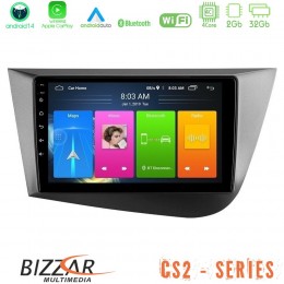 Bizzar cs2 Series 4core Android14 2+32gb Seat Leon Navigation Multimedia Tablet 9" με Carplay & Android Auto u-cs2-St0839