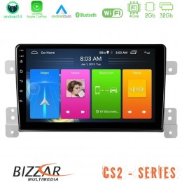 Bizzar cs2 Series 4core Android14 2+32gb Suzuki Grand Vitara Navigation Multimedia Tablet 9" με Carplay & Android Auto u-cs2-Sz0630