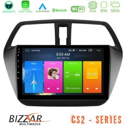 Bizzar cs2 Series 4core Android14 2+32gb Suzuki sx4 s-Cross Navigation Multimedia Tablet 9" με Carplay & Android Auto u-cs2-Sz578