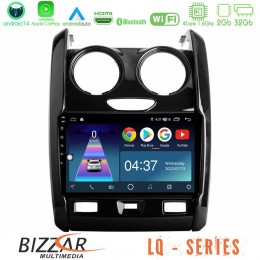 Bizzar lq Series 4core Android14 2+32gb Dacia Duster 2014-2018 Navigation Multimedia Tablet 9" με Carplay & Android Auto u-lq-Dc0430