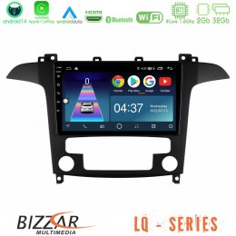 Bizzar lq Series 4core Android14 2+32gb Ford s-max 2006-2012 Navigation Multimedia Tablet 9" με Carplay & Android Auto u-lq-Fd409