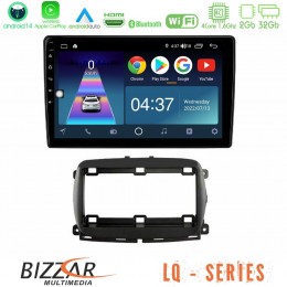 Bizzar lq Series 4core Android14 2+32gb  Fiat 500 2016> Navigation Multimedia Tablet 9" με Carplay & Android Auto u-lq-Ft1150