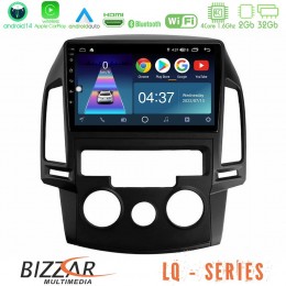 Bizzar lq Series 4core Android14 2+32gb Hyundai i30 2007-2012 Manual a/c Navigation Multimedia Tablet 9" με Carplay & Android Auto u-lq-Hy0799