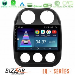 Bizzar lq Series 4core Android14 2+32gb Jeep Compass 2012-2016 Navigation Multimedia Tablet 9" με Carplay & Android Auto u-lq-Jp0076