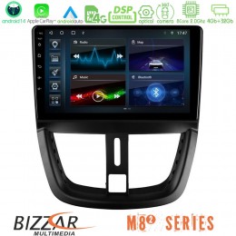 Bizzar m8² Series 8core Android14 4+32gb  Peugeot 207 Navigation Multimedia Tablet 9" με Carplay & Android Auto u-m82-Pg0688