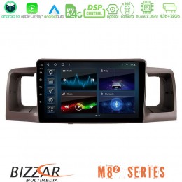 Bizzar m8² Series 8core Android14 4+32gb  Toyota Corolla 2002-2006 Navigation Multimedia Tablet 9" με Carplay & Android Auto u-m82-Ty0254