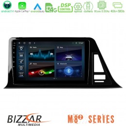 Bizzar m8² Series 8core Android14 4+32gb  Toyota ch-r Navigation Multimedia Tablet 9" με Carplay & Android Auto u-m82-Ty972