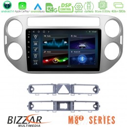 Bizzar m8² Series 8core Android14 4+32gb  vw Tiguan Navigation Multimedia Tablet 9" με Carplay & Android Auto u-m82-Vw0083