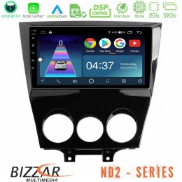 Bizzar nd2 Series 8core Android14 2+32gb  Mazda rx8 2008-2012 Navigation Multimedia Tablet 9" με Carplay & Android Auto u-nd2-Mz0452