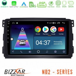 Bizzar nd2 Series 8core Android14 2+32gb  Smart 451 Navigation Multimedia Tablet 9" με Carplay & Android Auto u-nd2-Sm0833