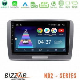 Bizzar nd2 Series 8core Android14 2+32gb  Skoda Superb 2008-2015 Navigation Multimedia Tablet 9" με Carplay & Android Auto u-nd2-Sk1069