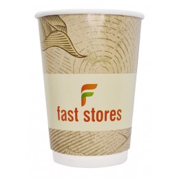 FAST STORES χάρτινα ποτήρια καφέ, 8oz, χωρίς καπάκι, 20τμχ