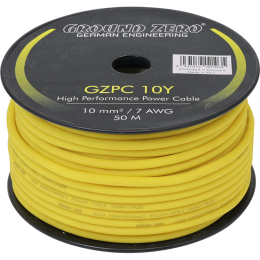 Ground Zero Gzpc 10y Gzpc 10y 10 mm² High Quality cca Power Wire – Yellow Άμεση Παράδοση