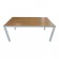 Τραπέζι Nares pakoworld αλουμίνιο λευκό-plywood φυσικό 180x90x72.5εκ