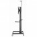 GEMBIRD ALUMINUM TV FLOOR STAND WITH CASTER WHEELS 37′-70′ BLACK