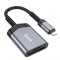 Αναγνώστης Κάρτας Μνήμης Hoco UA25 2 σε 1 Lightning 480Mbps και 2TB για Micro SD/SD OTG Κοντό και Anti-bending Καλώδιο Γκρι