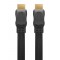 GOOBAY καλώδιο HDMI 2.0 61279, Ethernet, flat, 4K/60Hz 18Gbps, 2m, μαύρο
