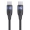 USAMS καλώδιο USB-C σε USB-C US-SJ632, 100W PD, 1.2m, μαύρο