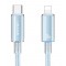 USAMS καλώδιο Lightning σε USB-C US-SJ659, 30W, 480Mbps, 1.2m, μπλε