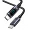 USAMS καλώδιο USB-C σε USB-C US-SJ671, 100W, 480Mbps, 1.2m, μαύρο