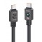USAMS καλώδιο USB-C σε USB-C US-SJ684, 100W, 480Mbps, 1.2m, μαύρο