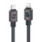 USAMS καλώδιο Lightning σε USB-C US-SJ685, 30W, 480Mbps, 1.2m, μαύρο