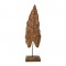 Επιτραπέζιο διακοσμητικό φύλλο Lopi Inart χρυσό μάνγκο ξύλο-μέταλλο 23x9x77.5εκ