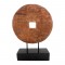 Επιτραπέζιο διακοσμητικό Cart Inart φυσικό μάνγκο ξύλο-μέταλλο 35.5x9x44εκ