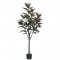 Διακοσμητικό φυτό Mangola I σε γλάστρα Inart λευκό pp Υ155εκ