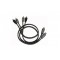 RCA Y Adaptor slim signal cable twisted technology 1F-2M, 2x0.3m Necom SI-E2Y ΖΕΥΓΟΣ